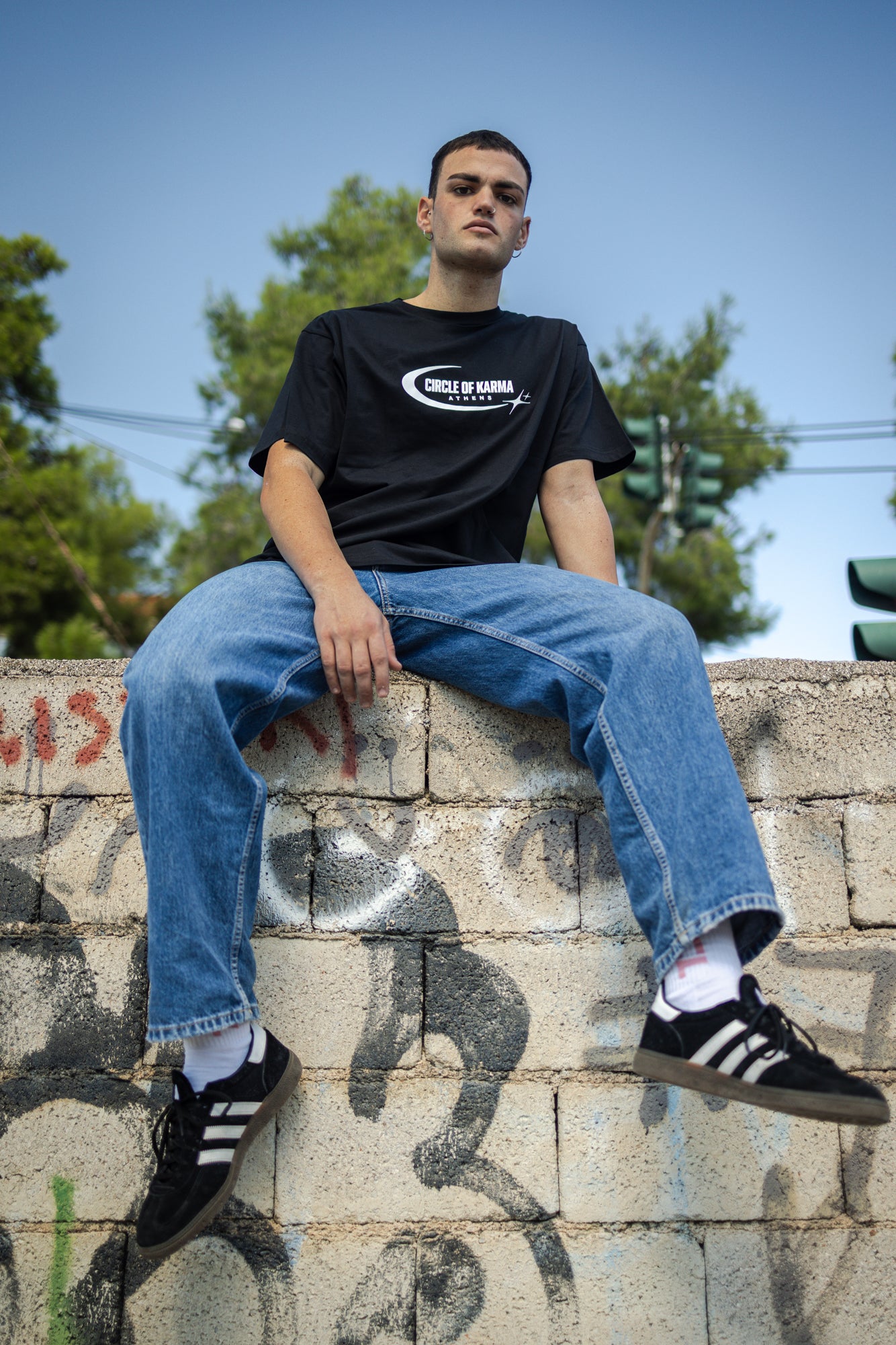 Circle of karma Ath T-shirt Black