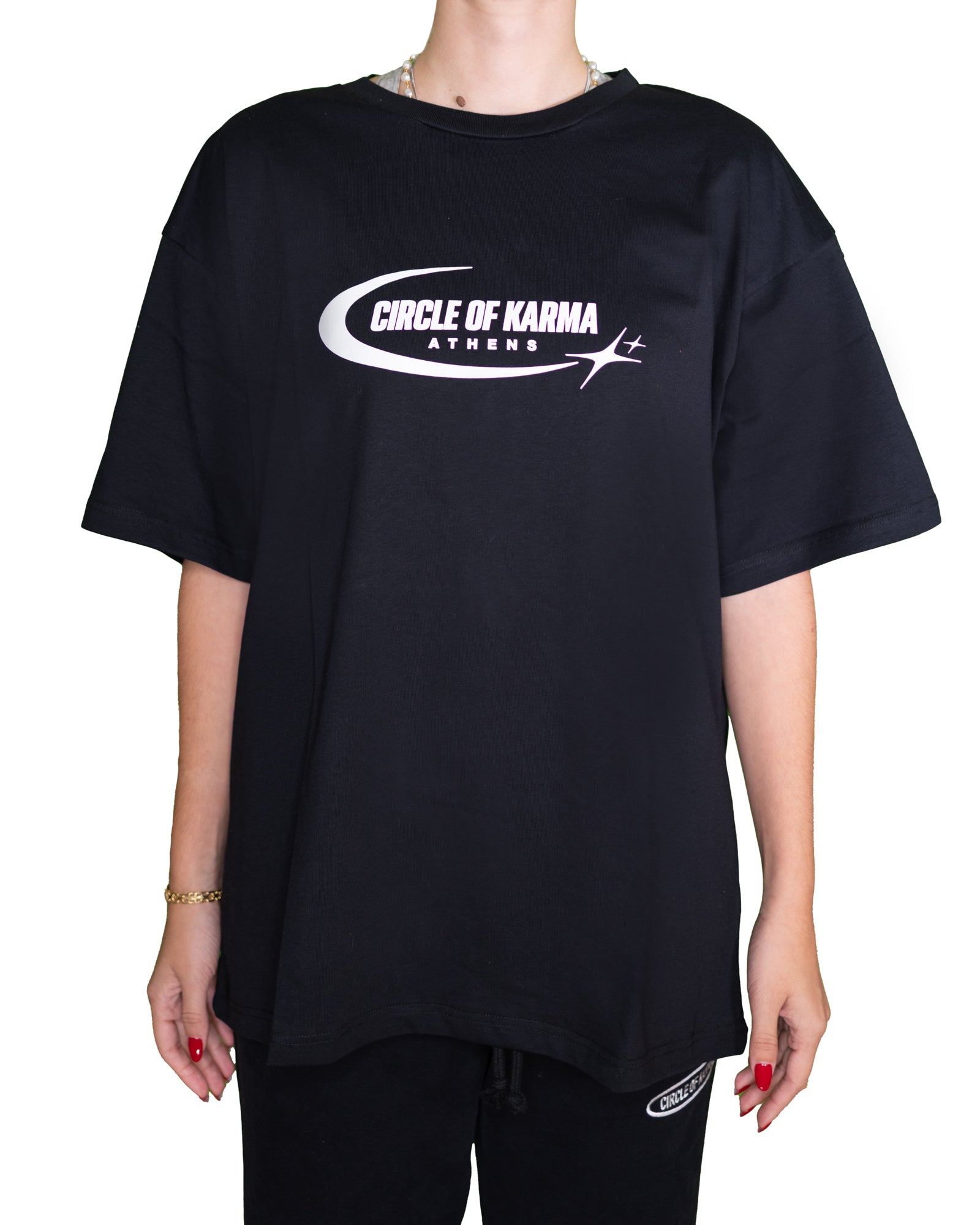 Circle of karma Ath T-shirt Black