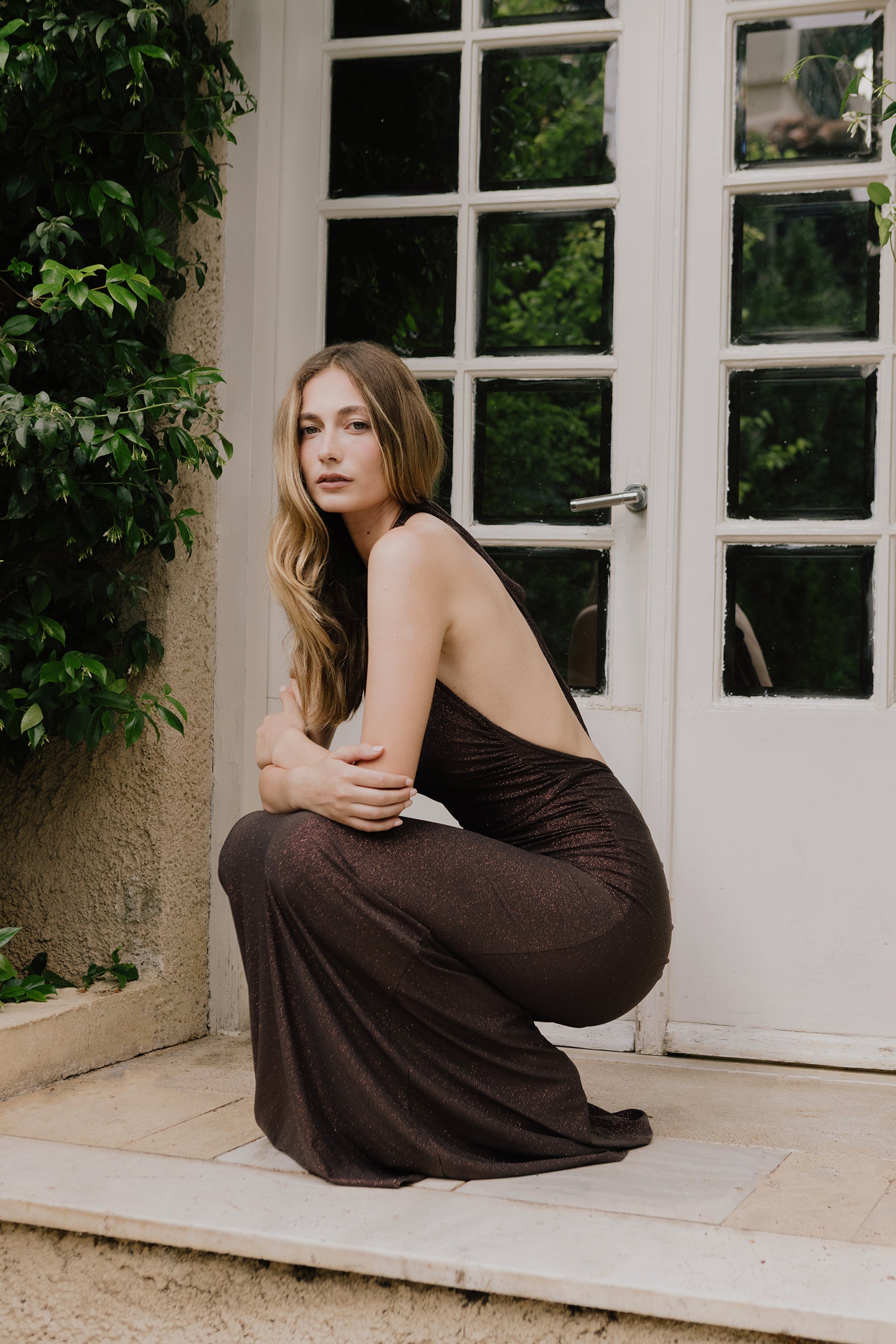 Selene dress brown