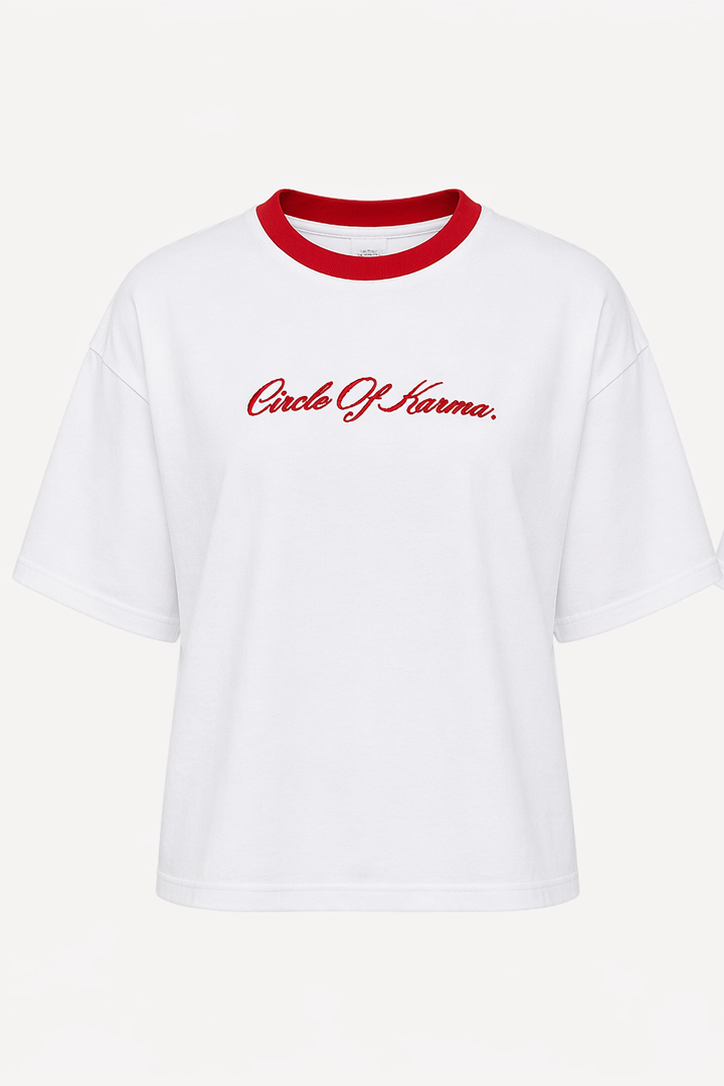 Circle of karma tee red