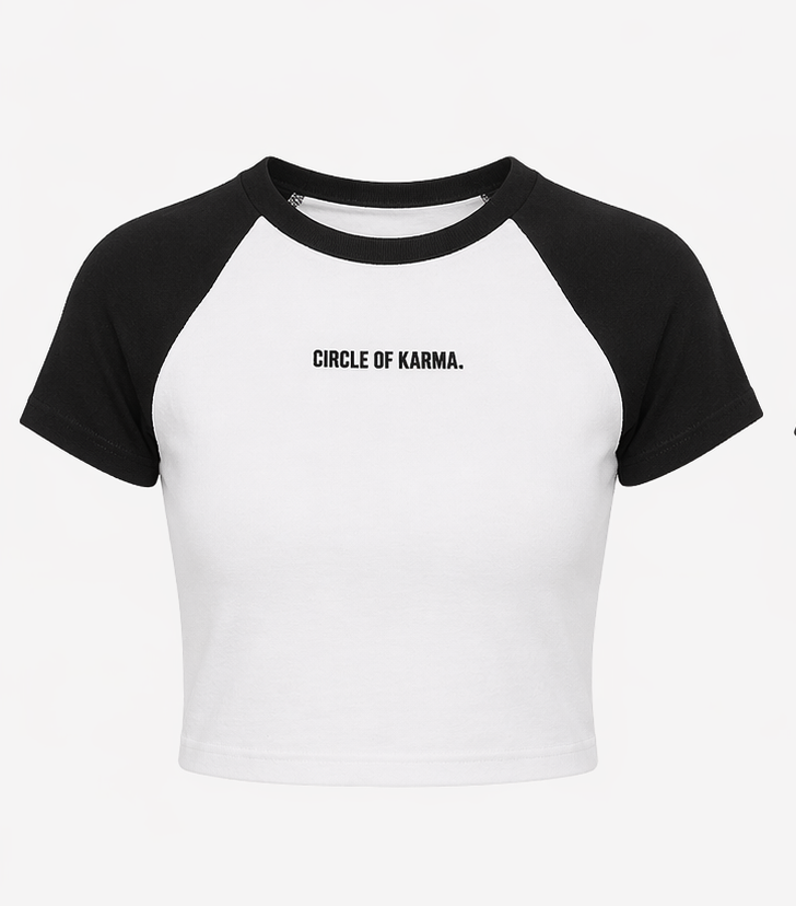 Crop top black & white