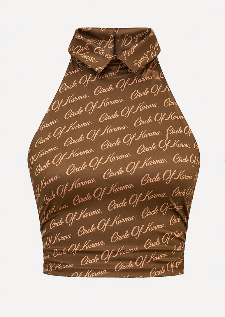 Allover brown top