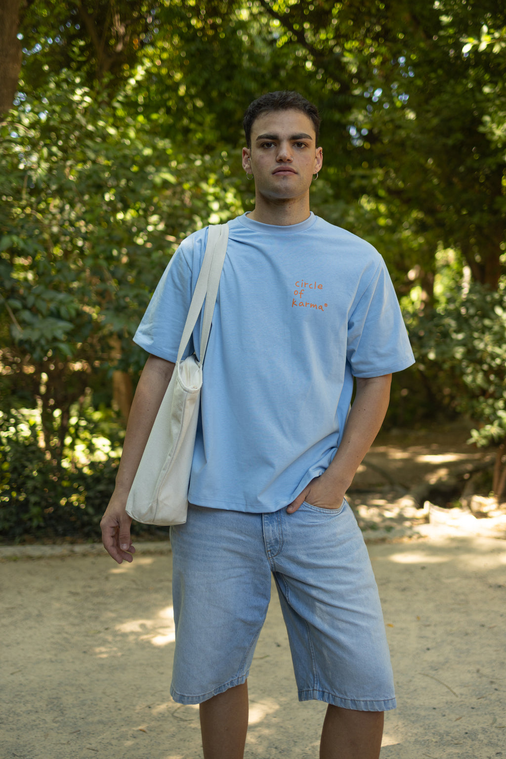 Woke up for the beach blue t-shirt