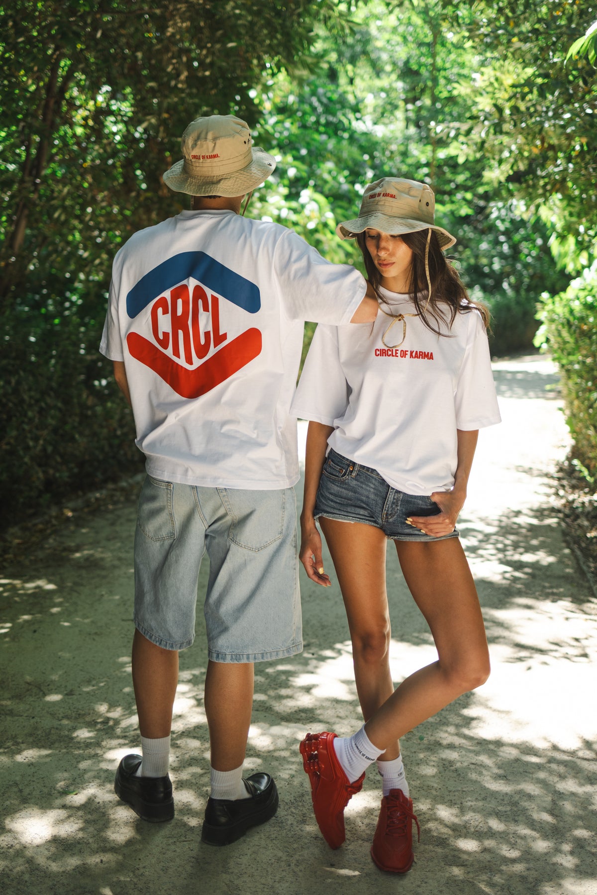 Bucket hat heart beige
