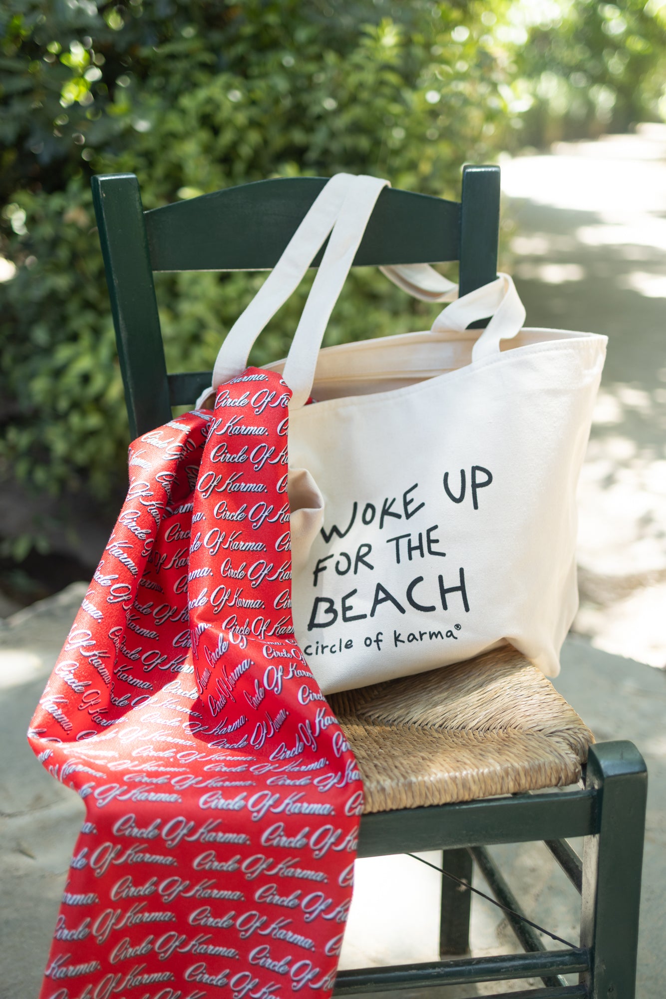 Woke up for the beach tote bag