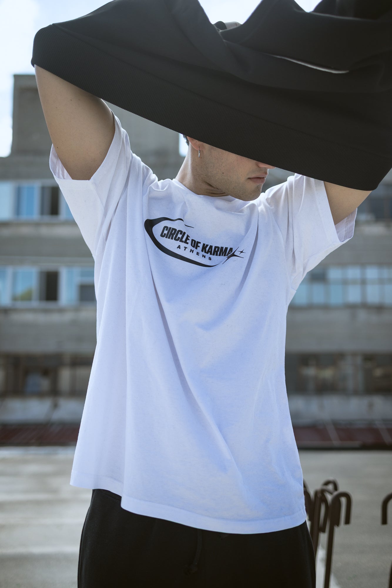 Circle of karma Ath T-shirt White