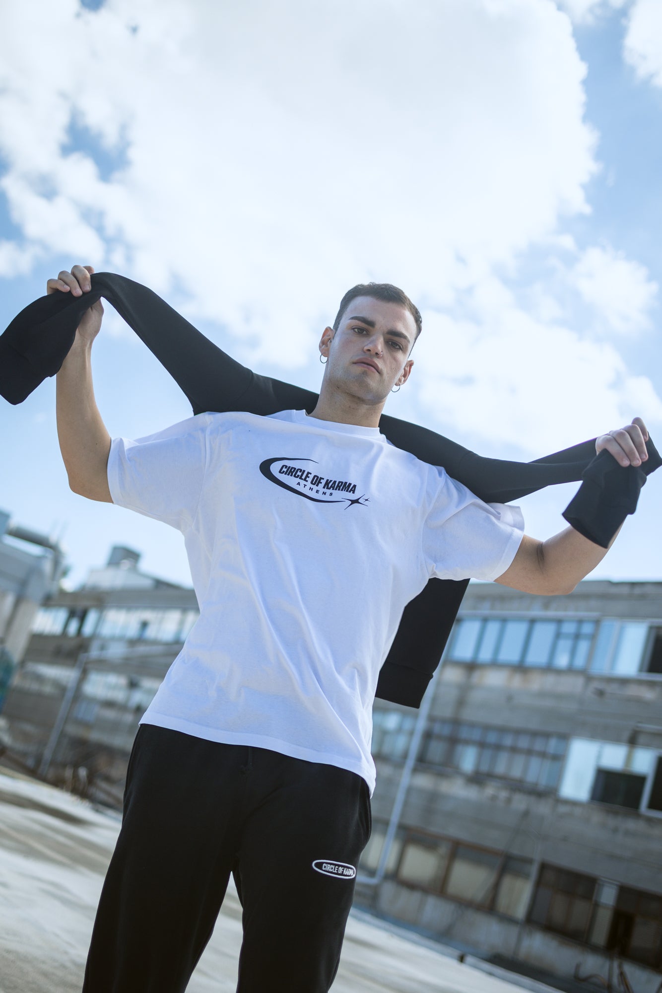 Circle of karma Ath T-shirt White