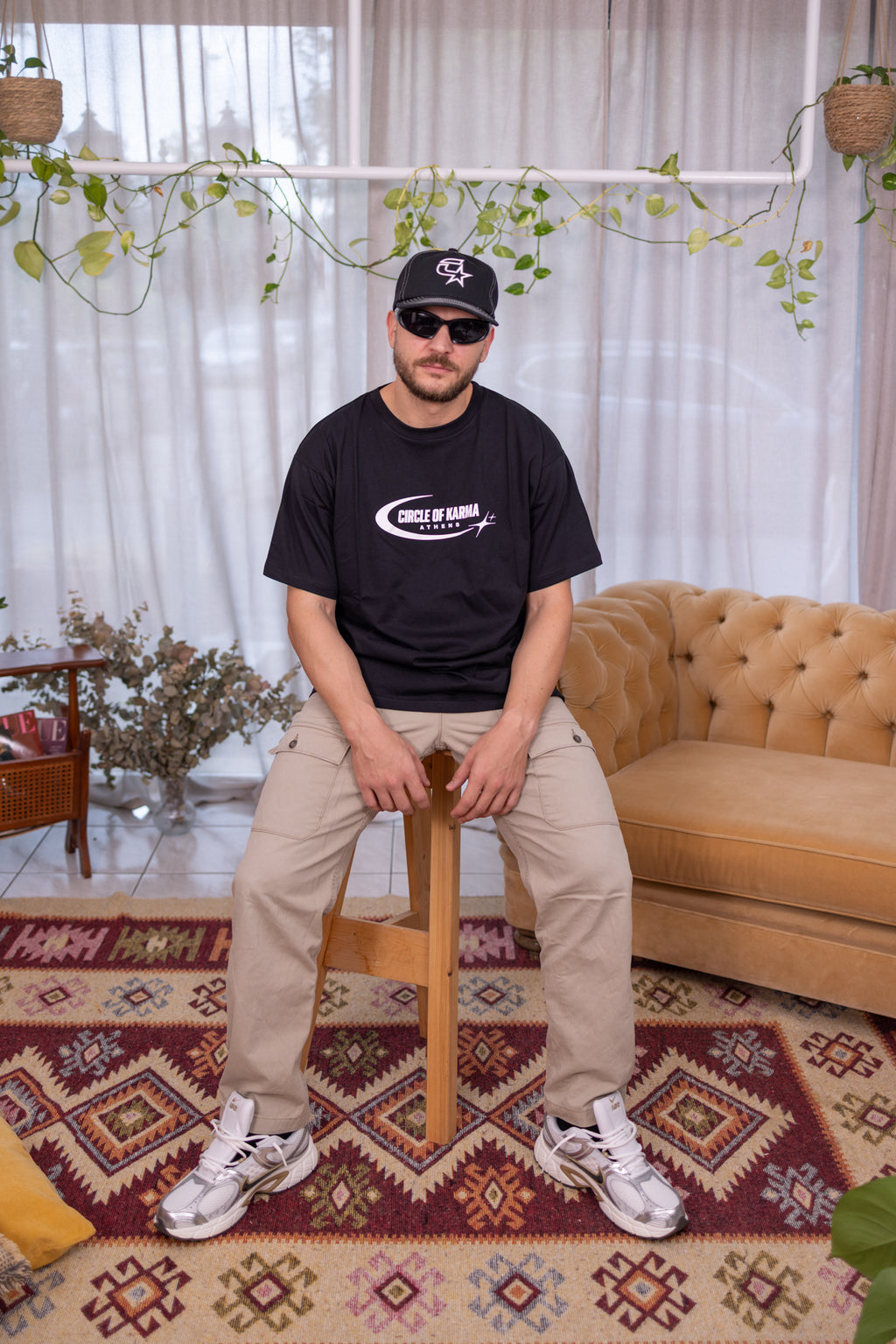 Circle of karma Ath T-shirt Black