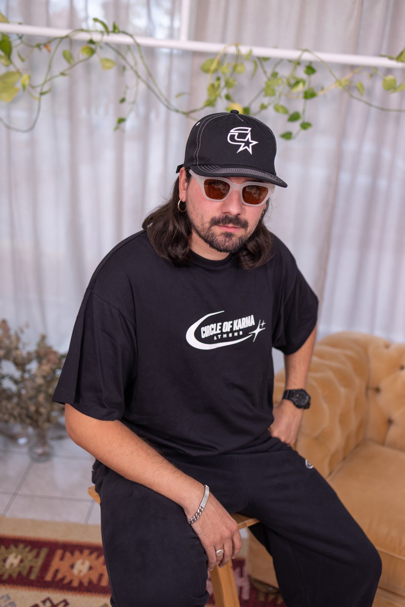 Circle of karma Ath T-shirt Black