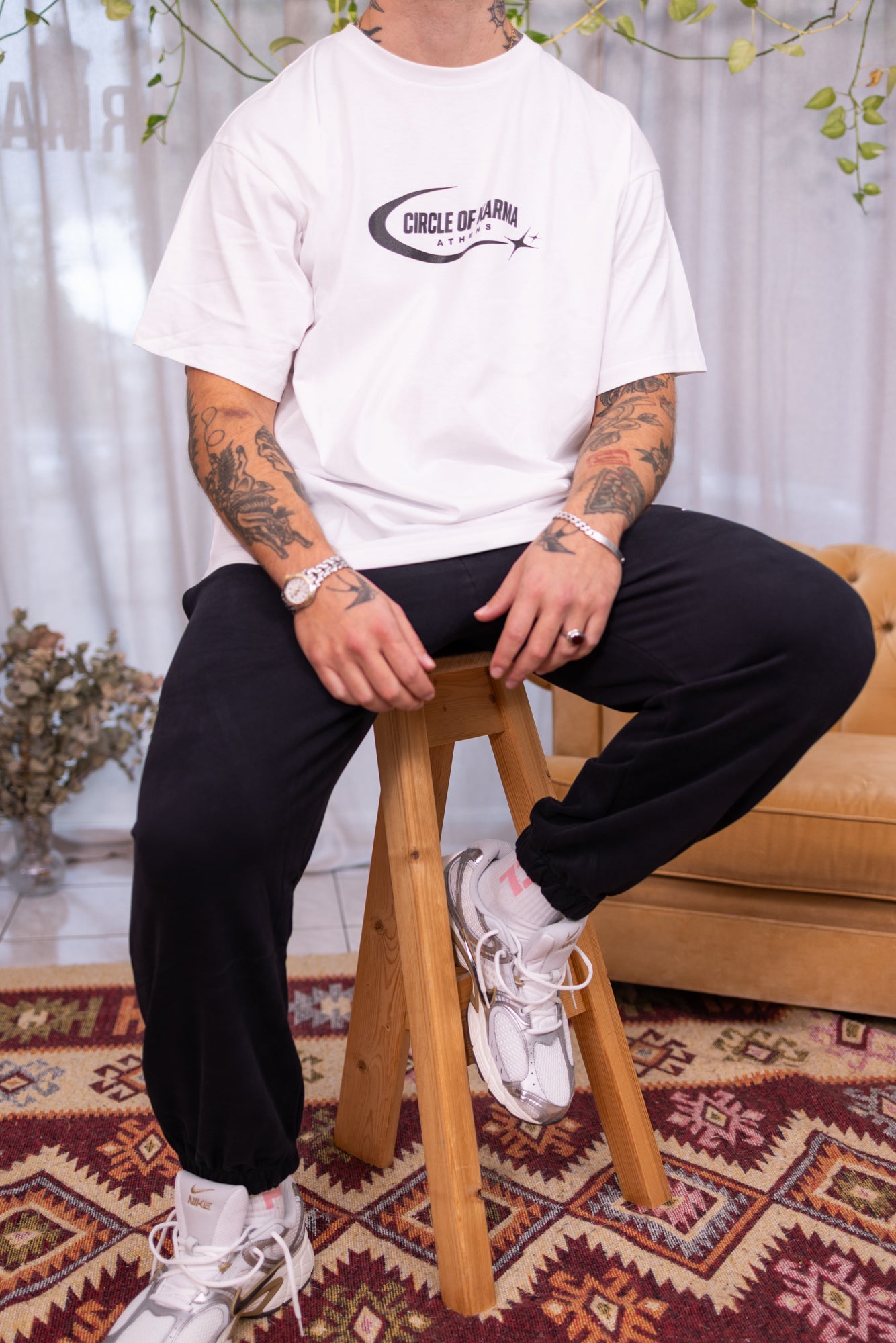 Circle of karma Ath T-shirt White