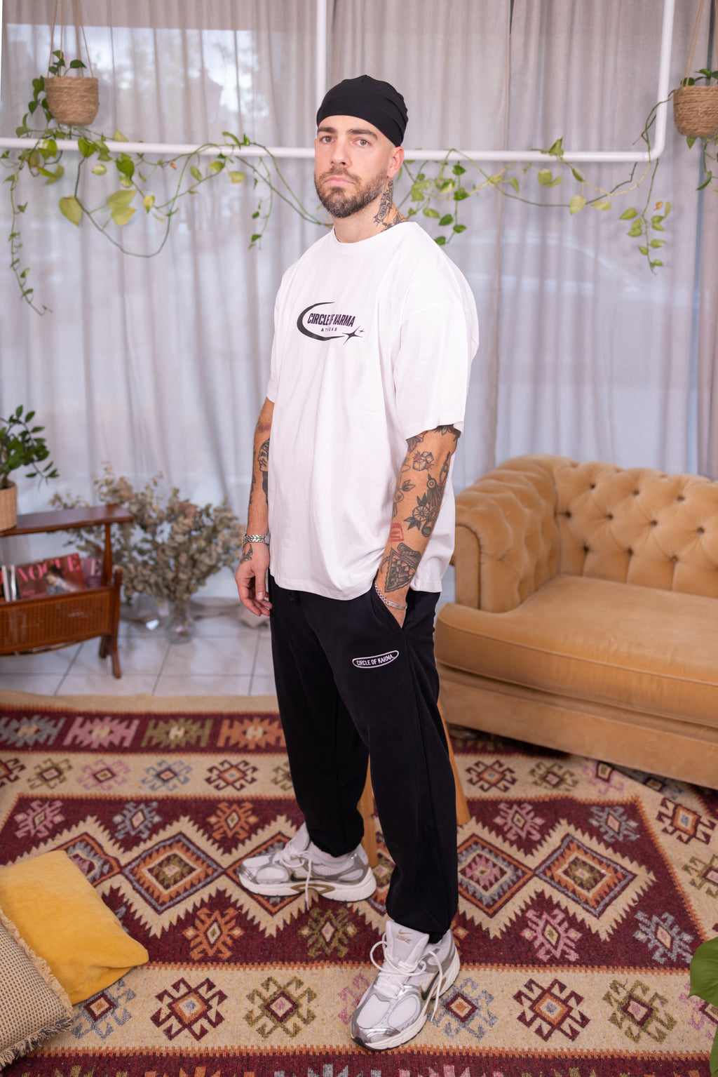 Circle of karma Ath T-shirt White