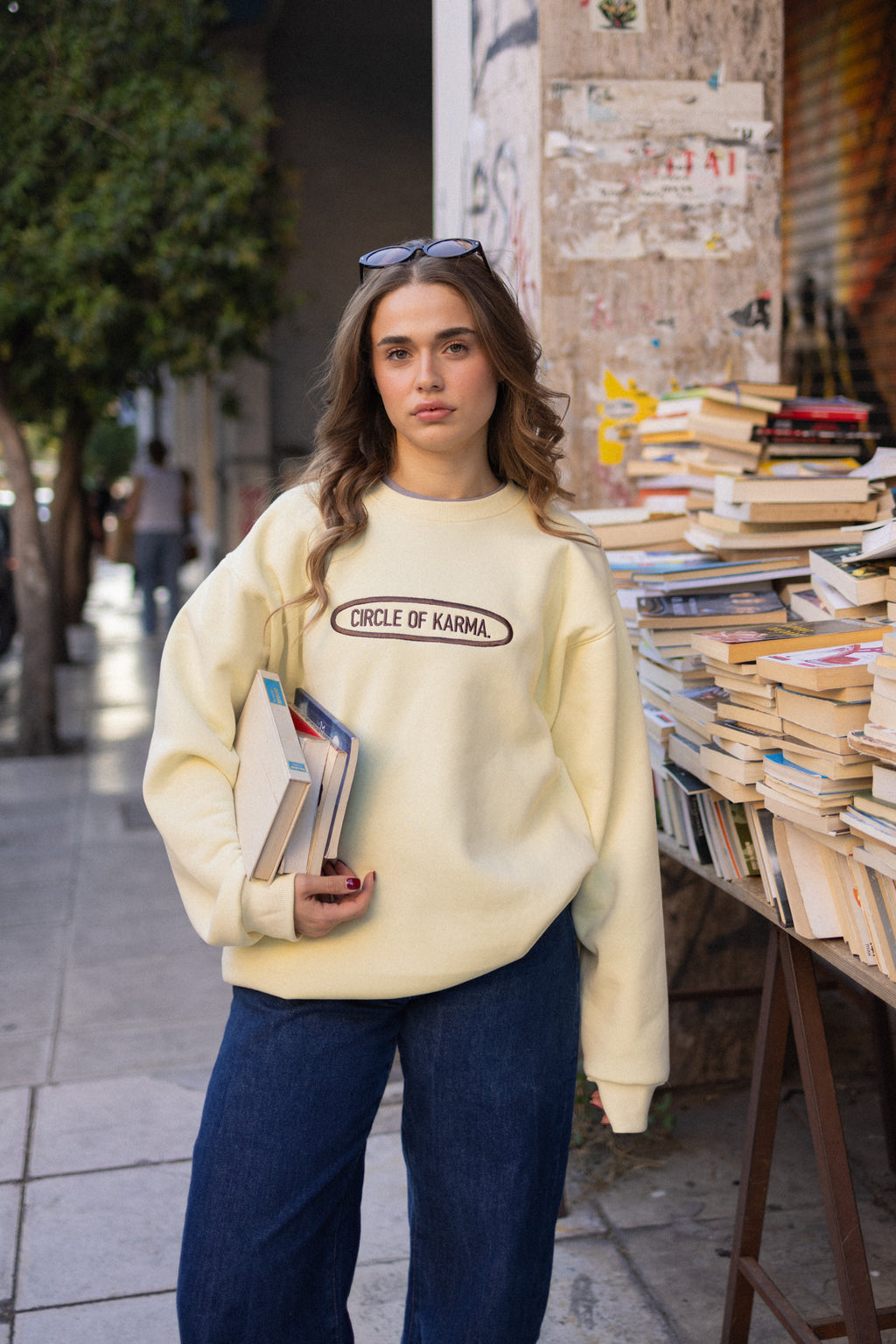 Vintage crewneck butter yellow