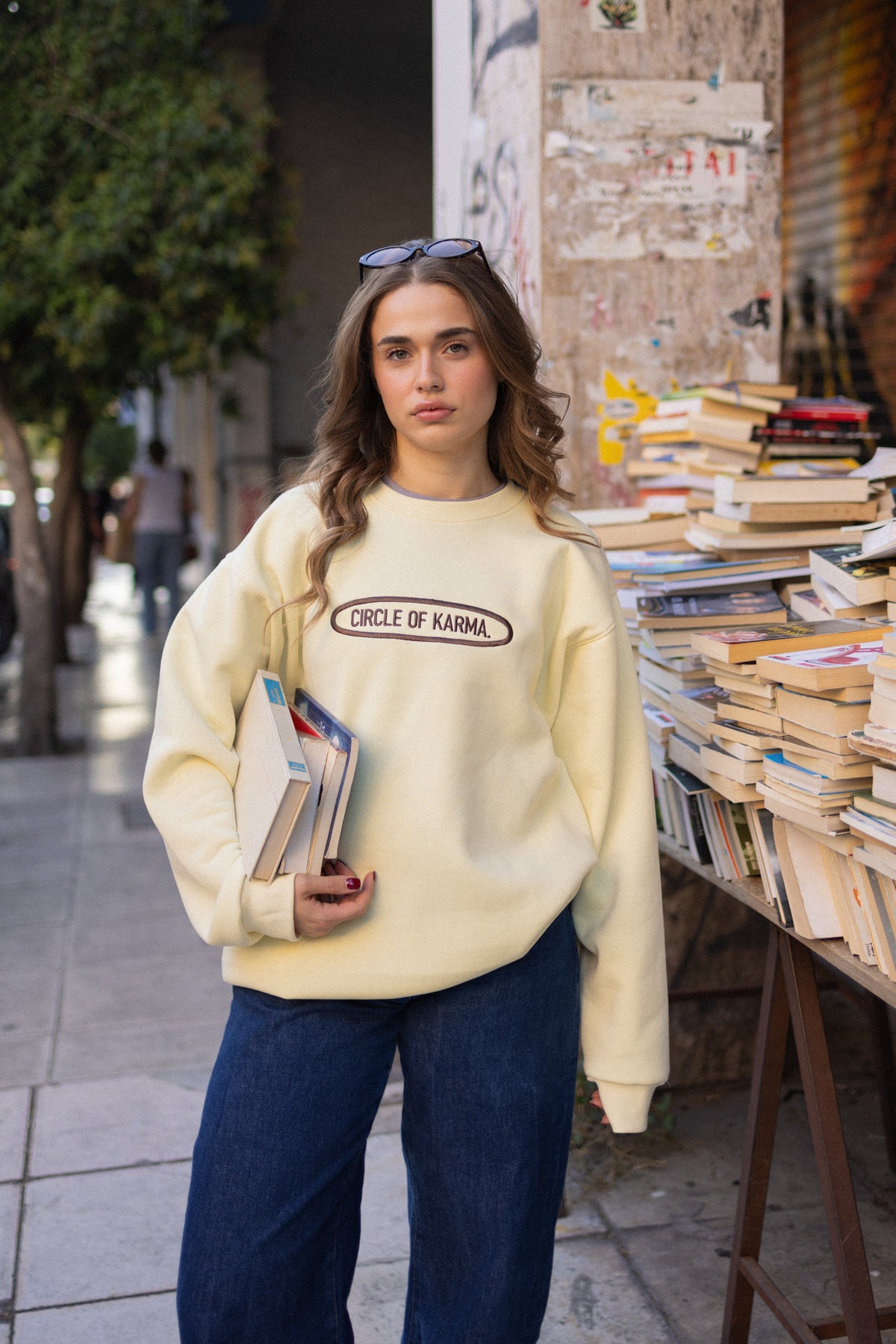 Vintage crewneck butter yellow