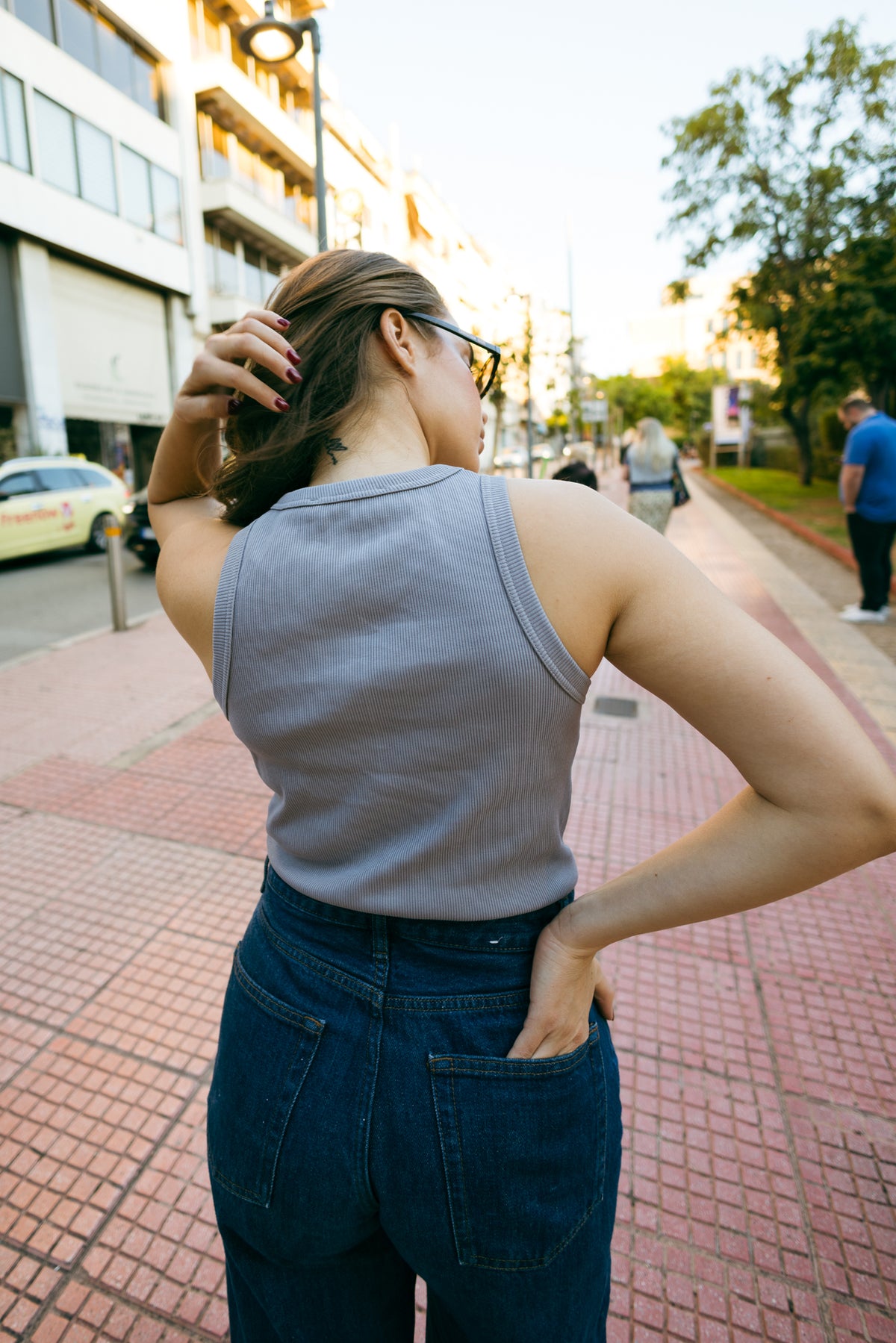Tank top grey long