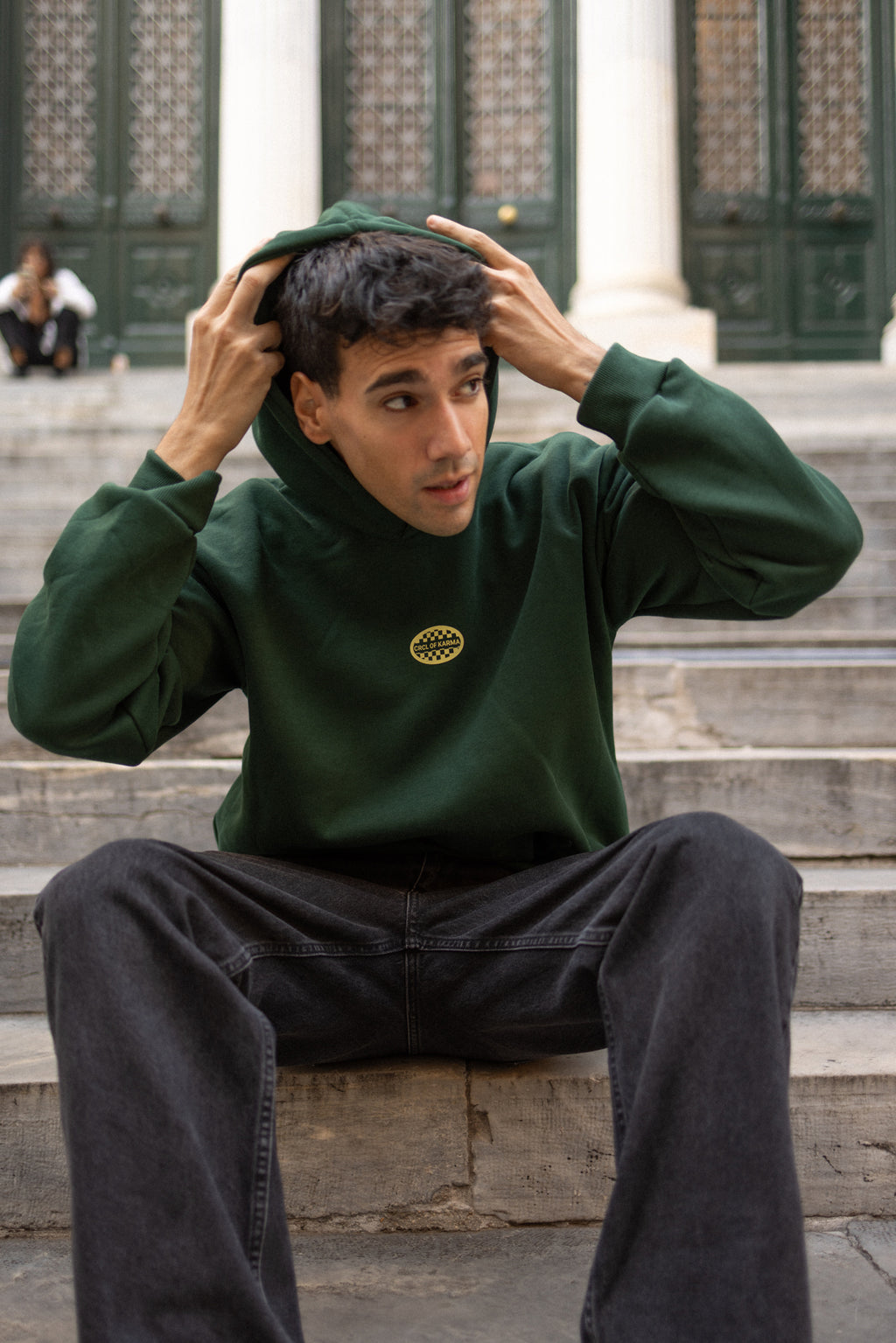 Karmas customer hoodie