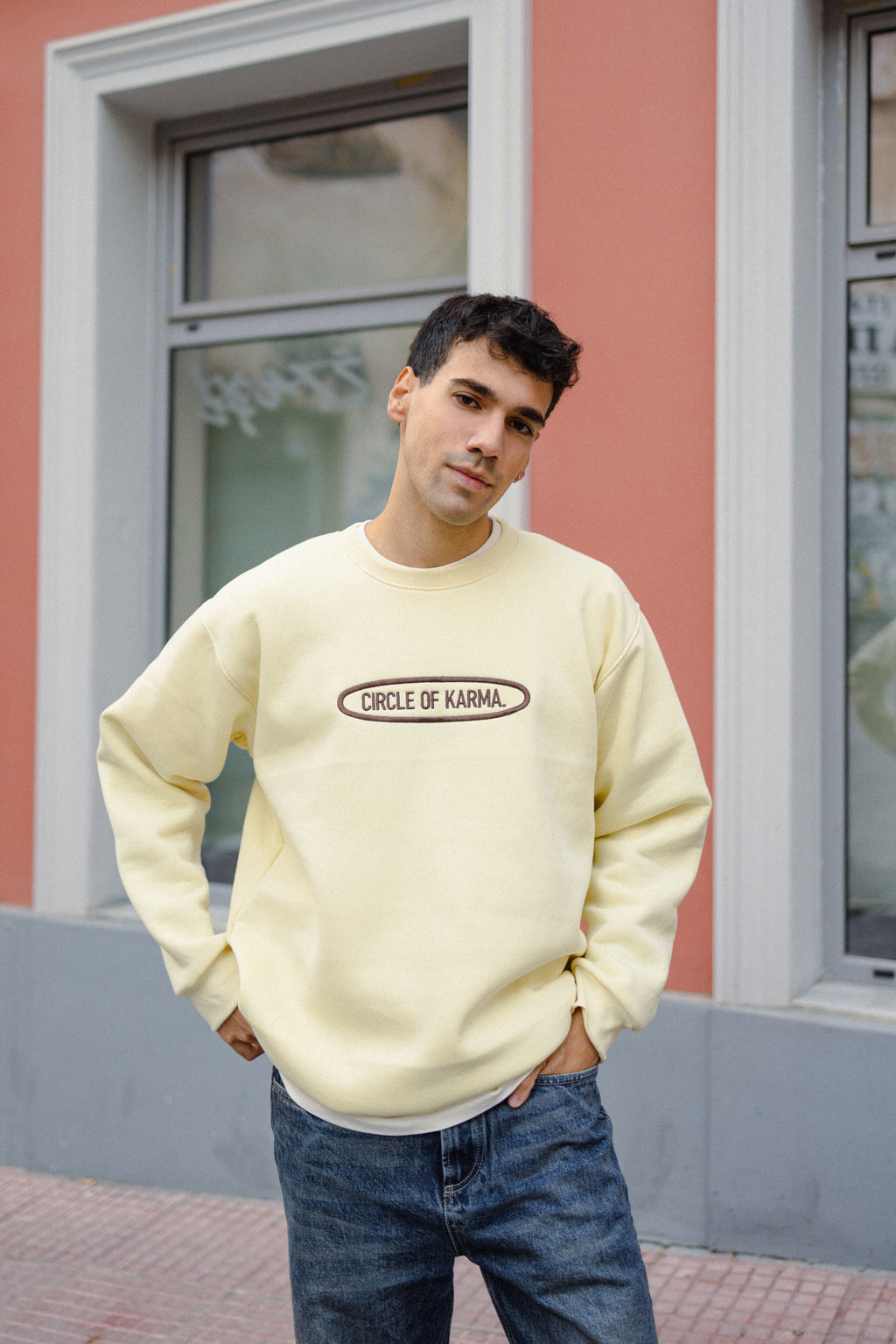 Vintage crewneck butter yellow