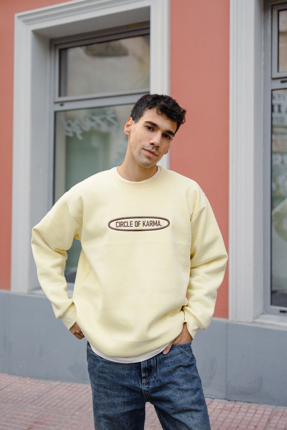 Vintage crewneck butter yellow