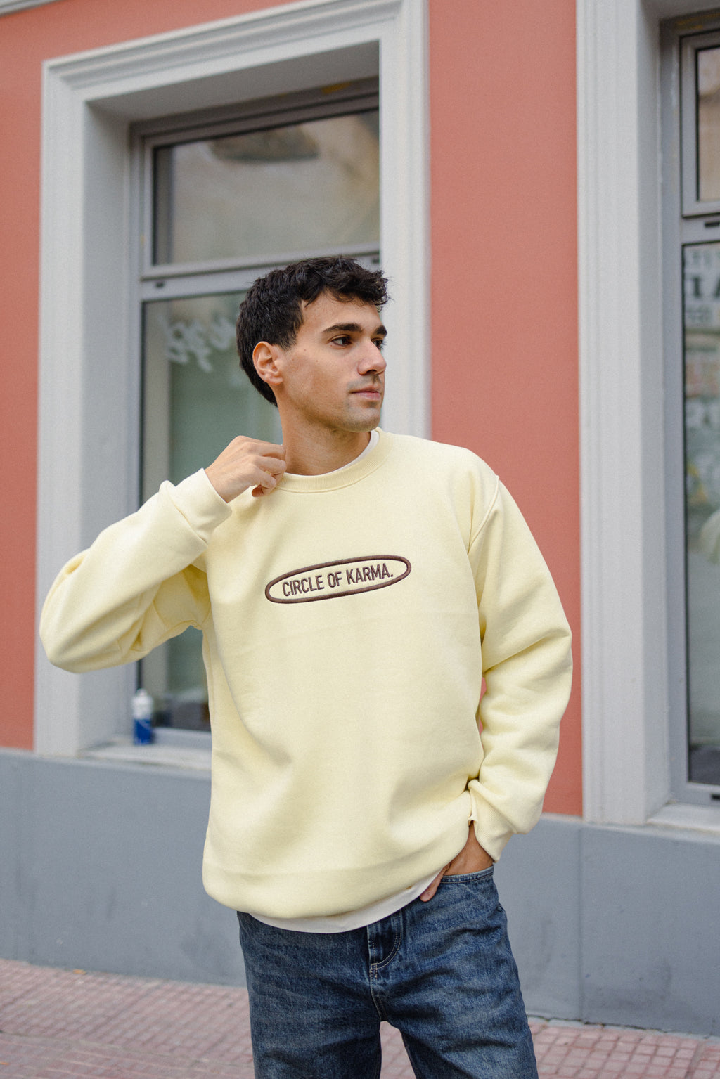 Vintage crewneck butter yellow