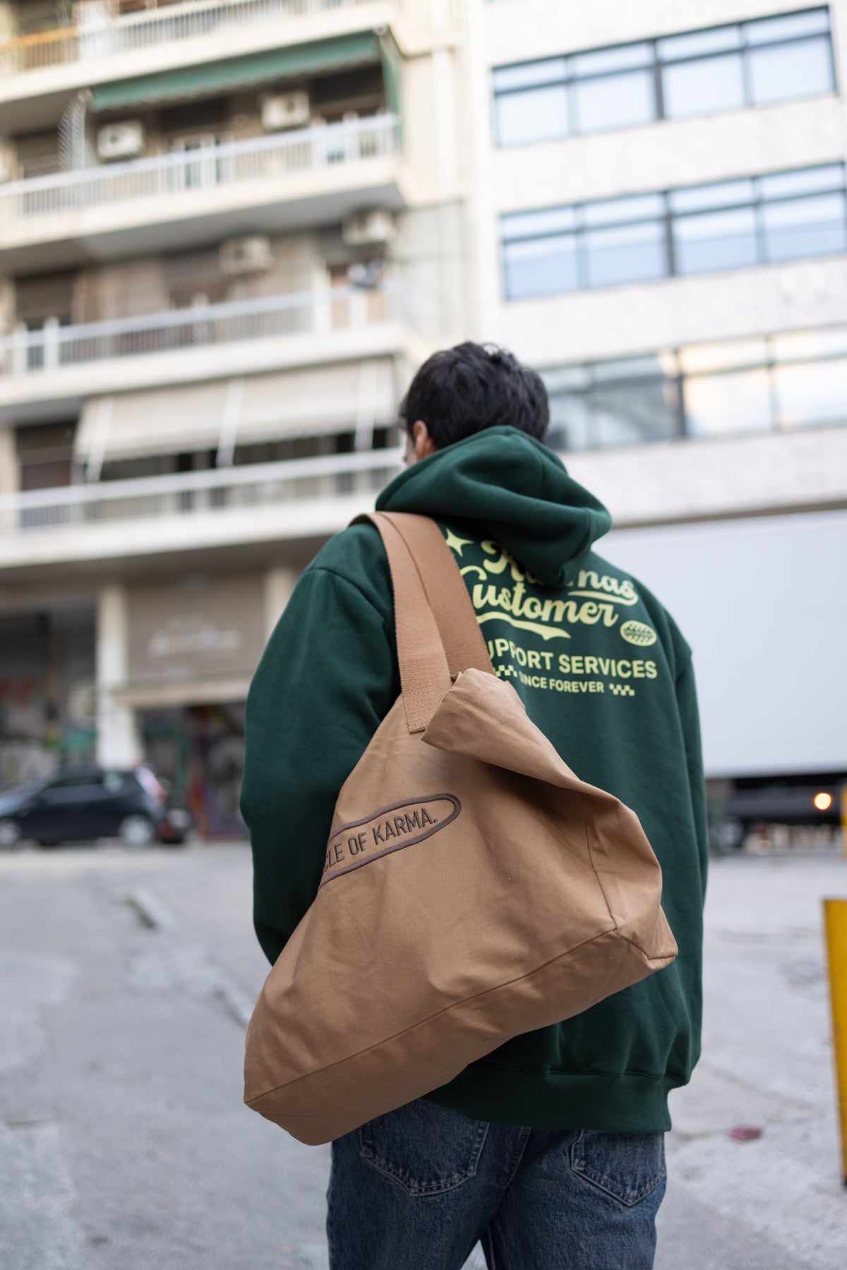 Classic brown tote bag