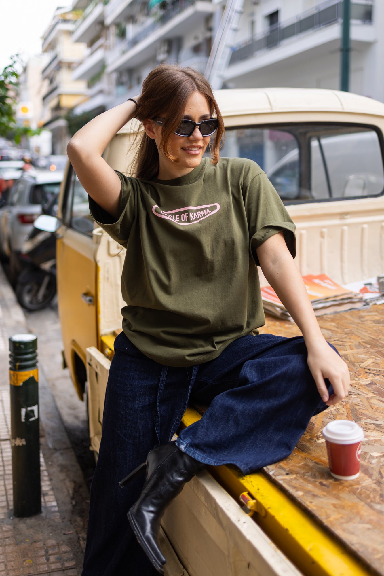 Circle Of Karma T-shirt Chaki