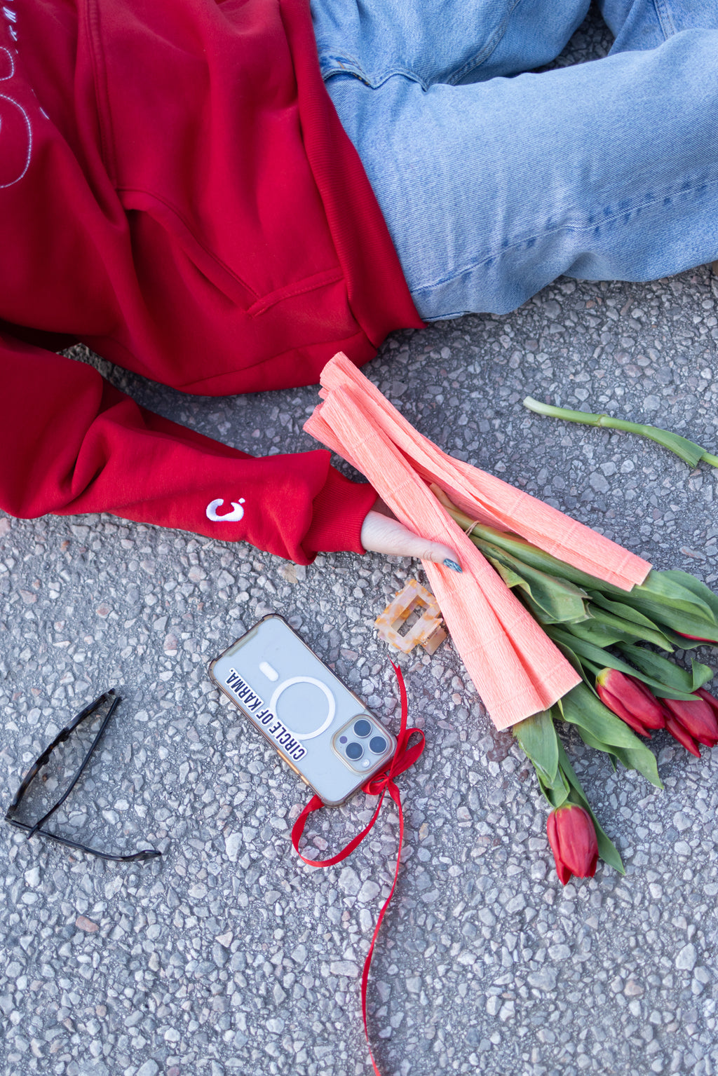 CRCL OF KARMA HOODIE RED