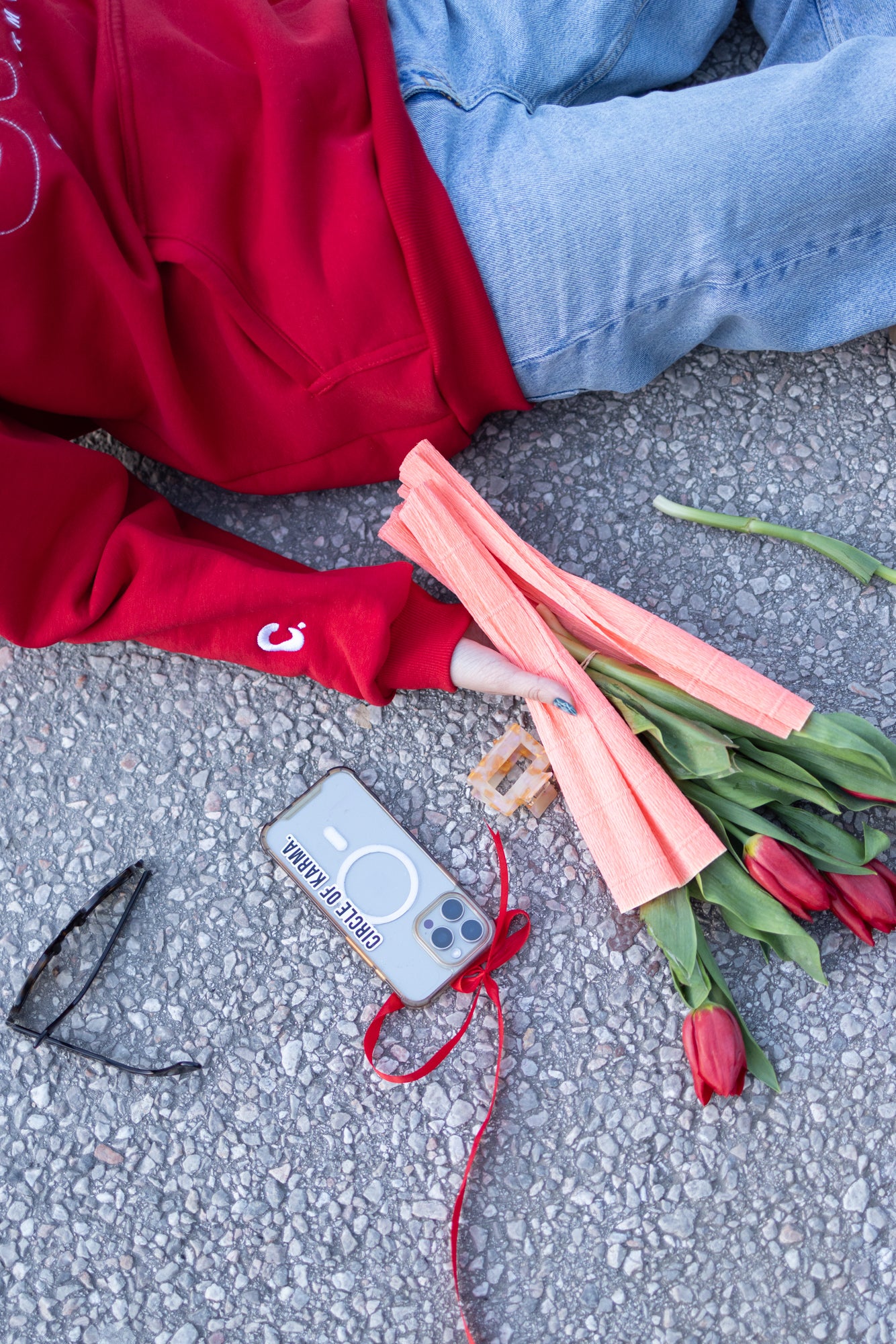 CRCL OF KARMA HOODIE RED