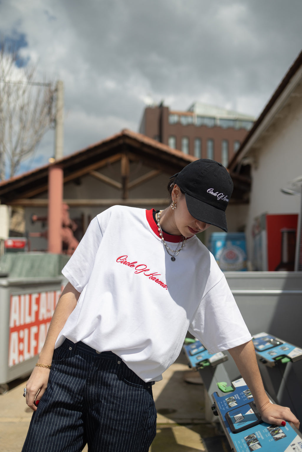 Circle of karma tee red