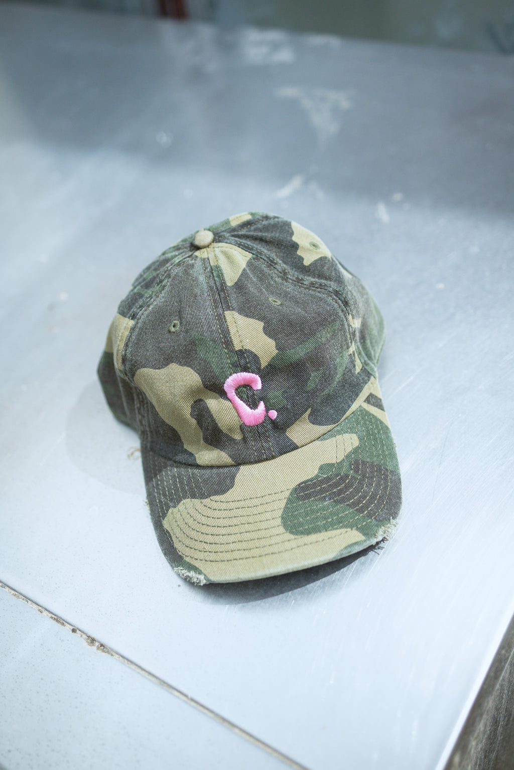 Camo pink hat
