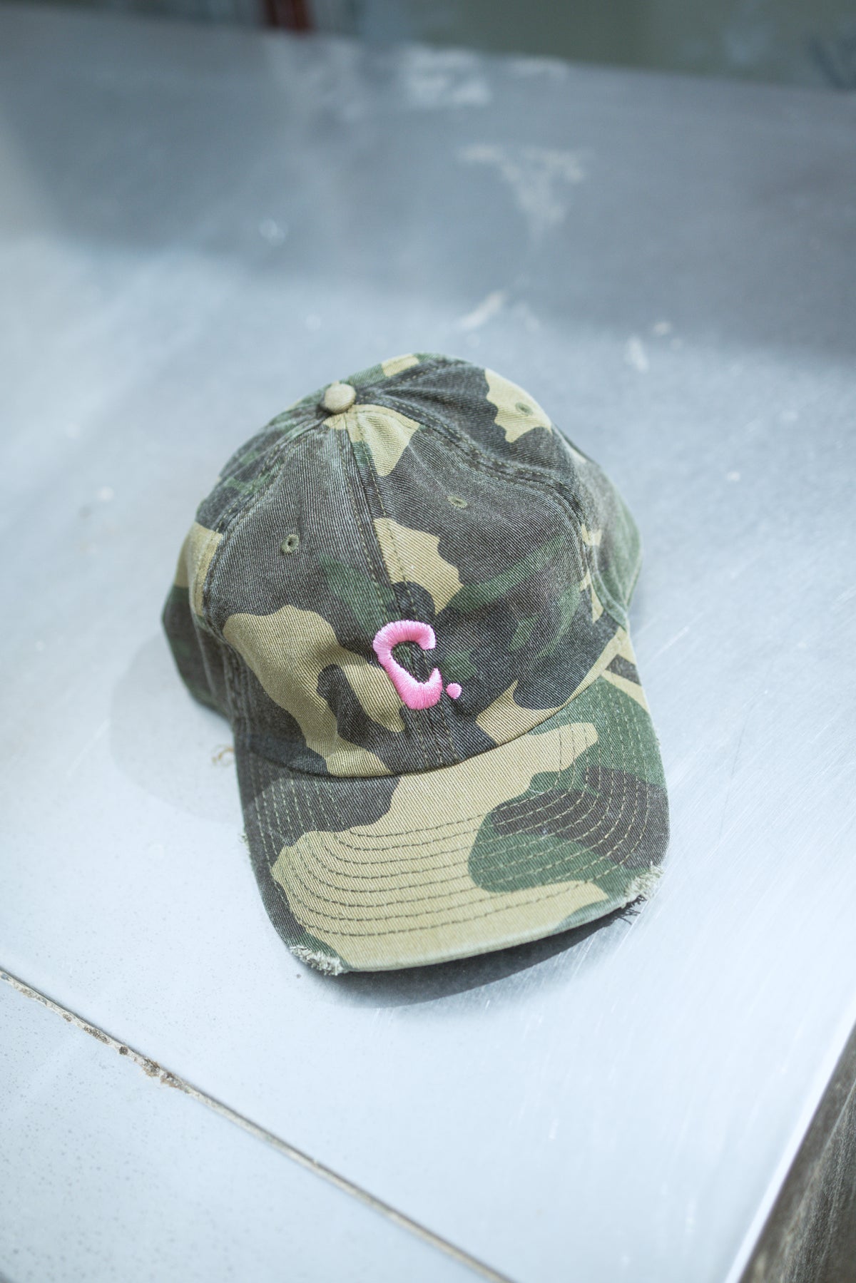 Camo pink hat