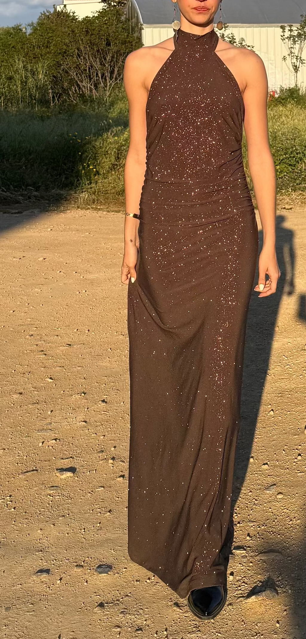 Selene dress brown