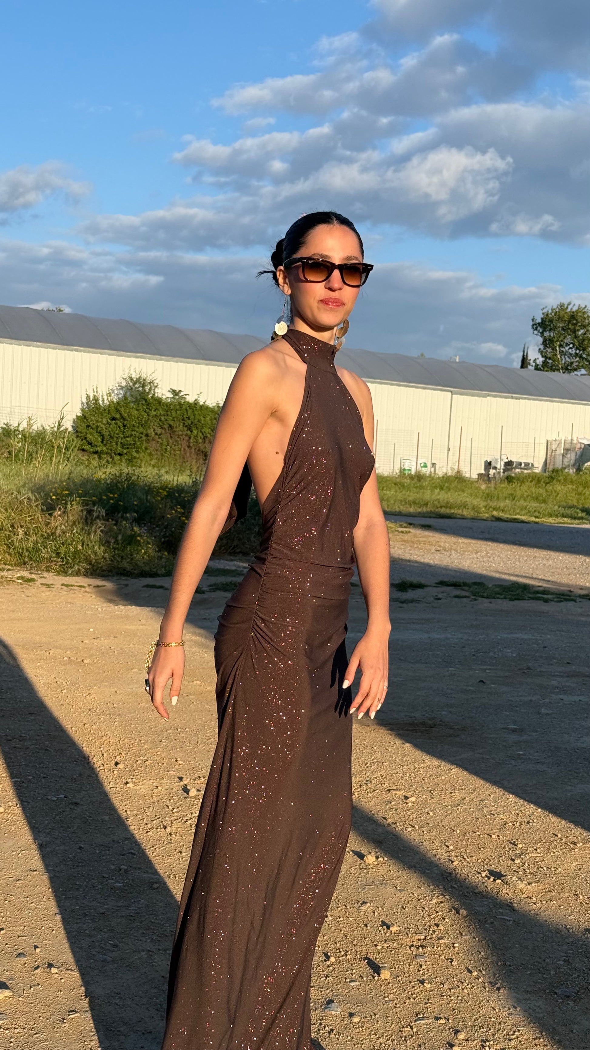 Selene dress brown