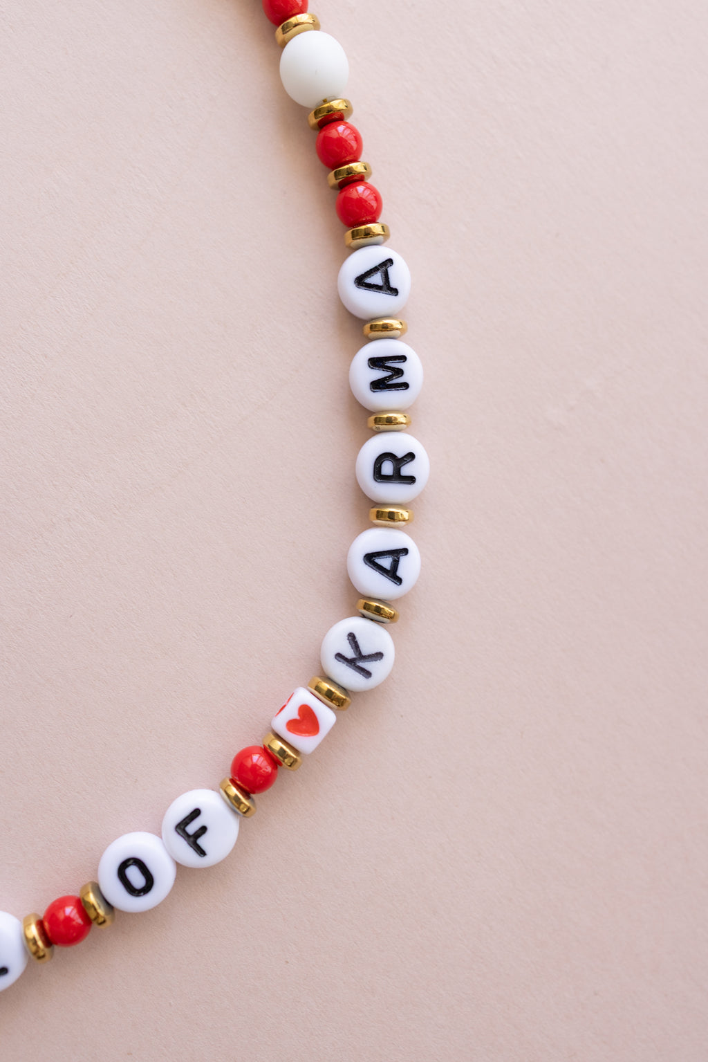 Red Circle of karma necklace