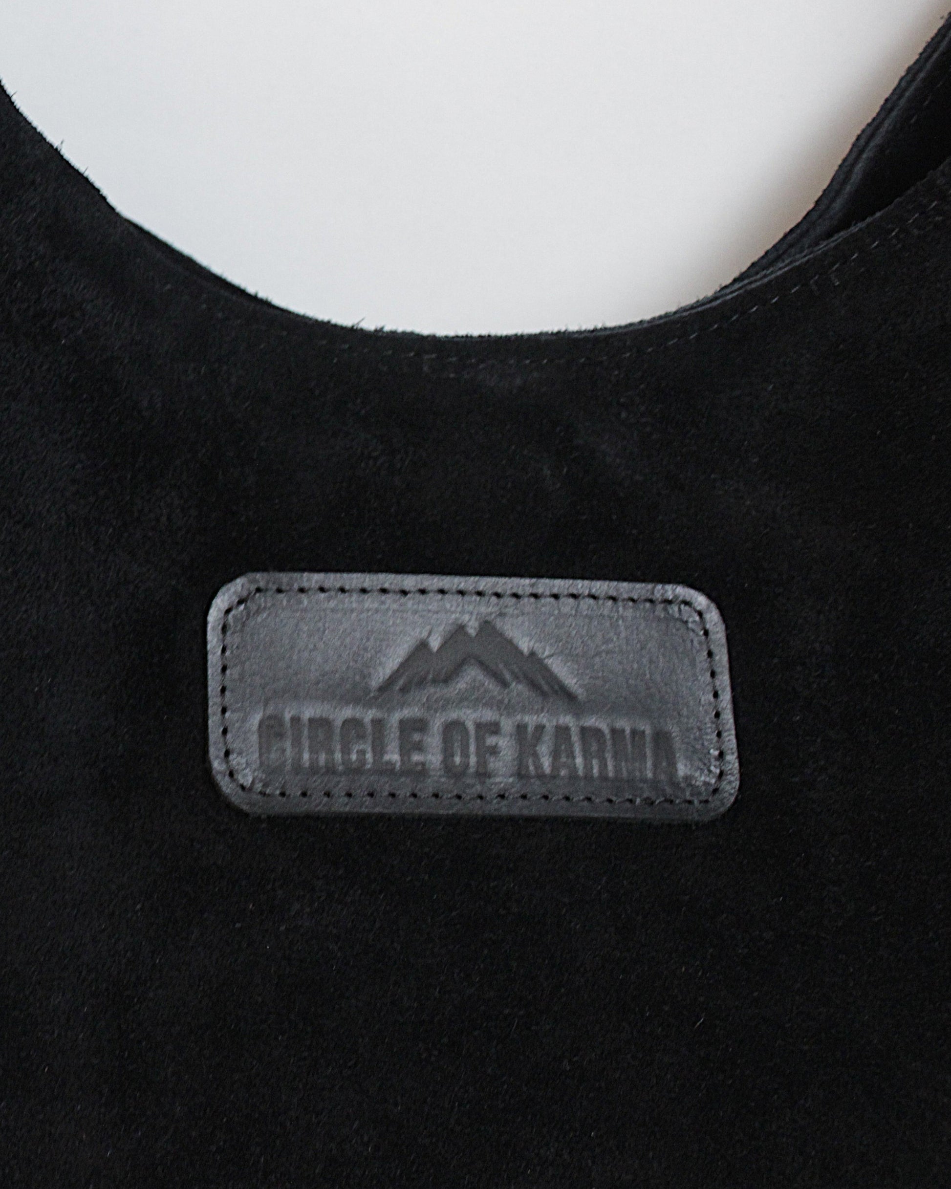 SHOULDER SUEDE BAG BLACK