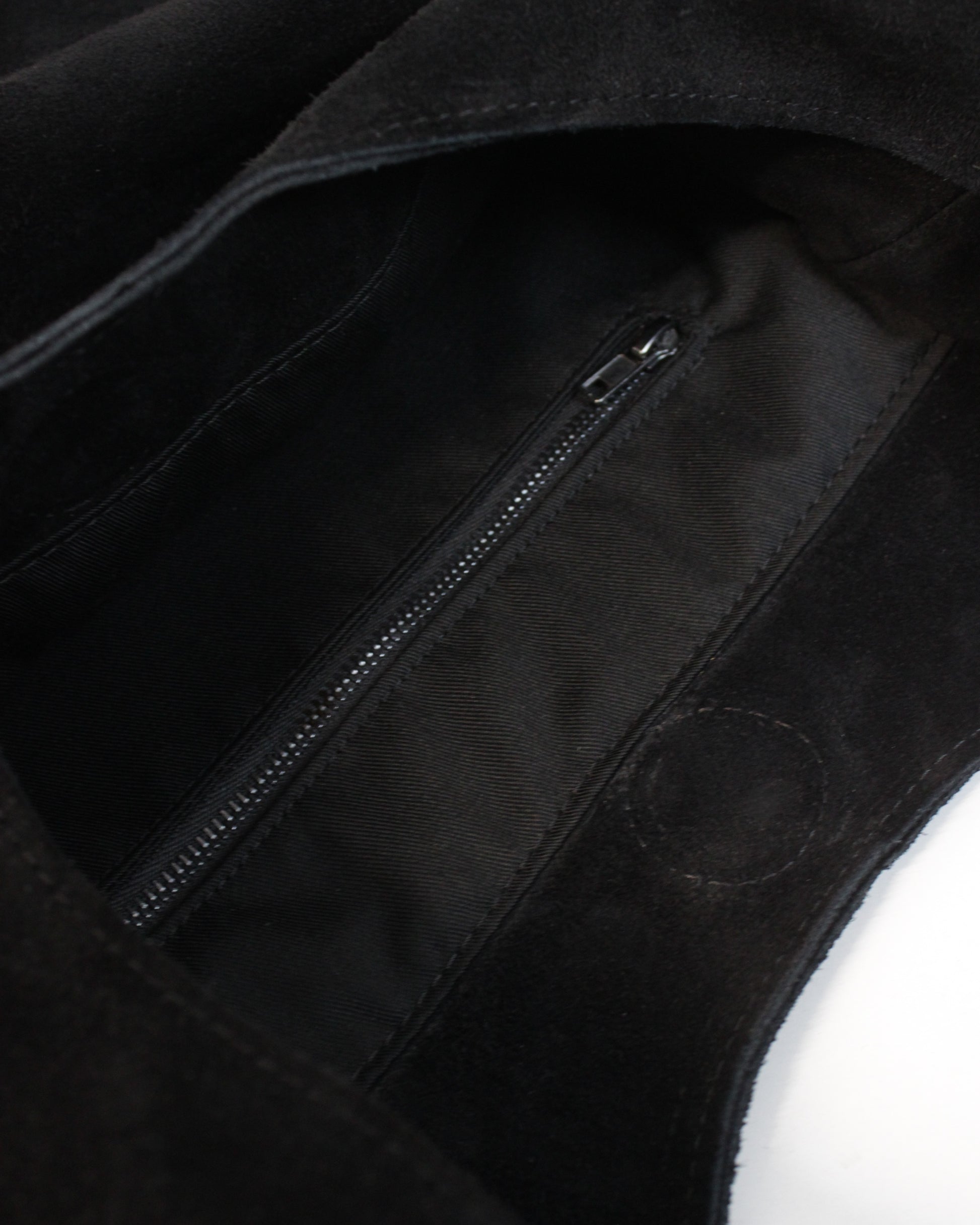 SHOULDER SUEDE BAG BLACK