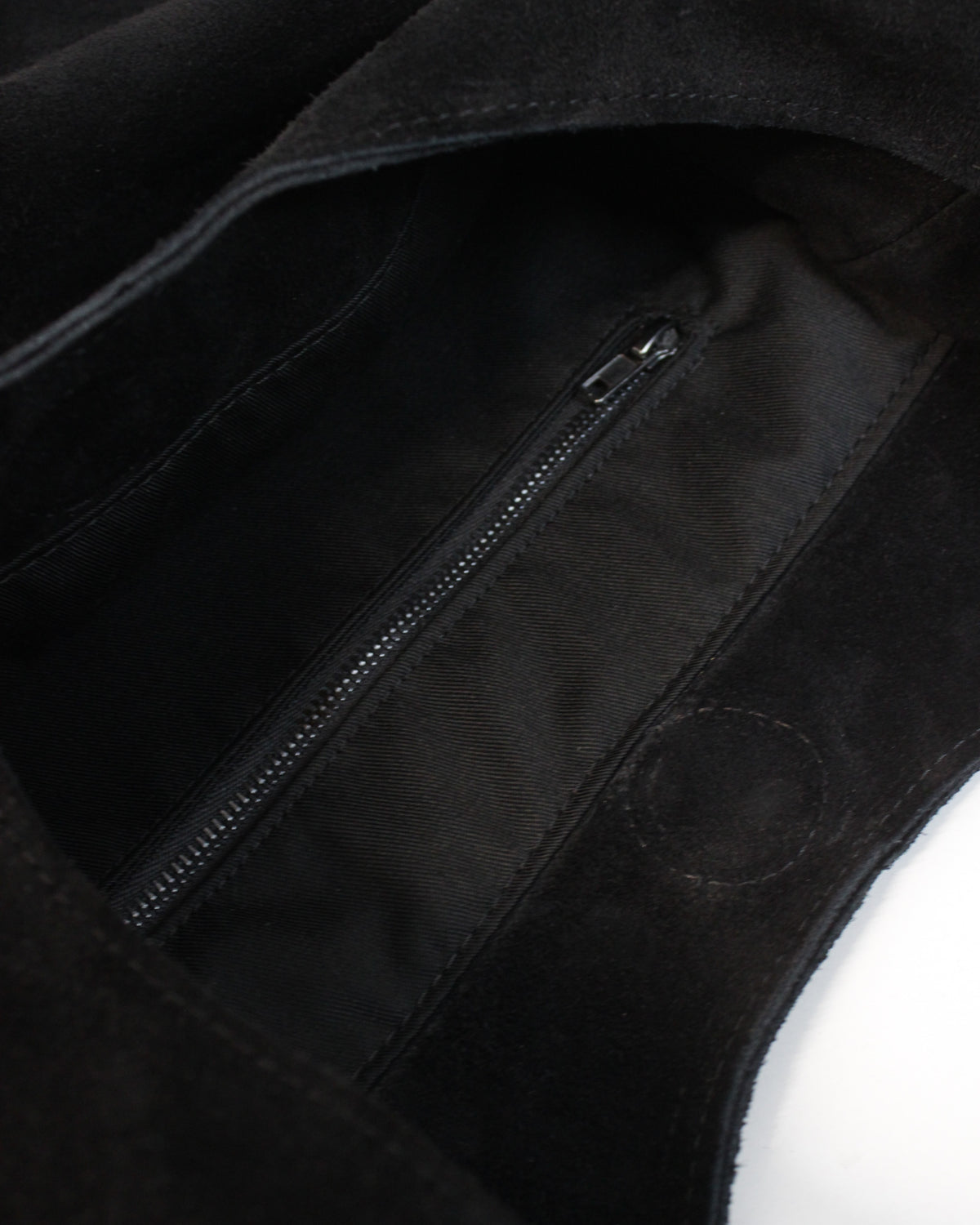 SHOULDER SUEDE BAG BLACK