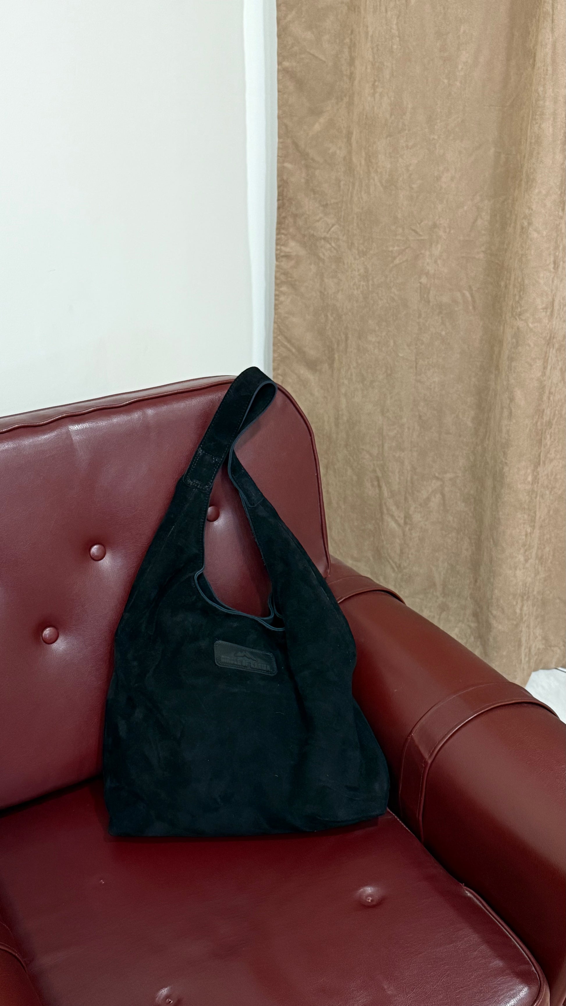SHOULDER SUEDE BAG BLACK